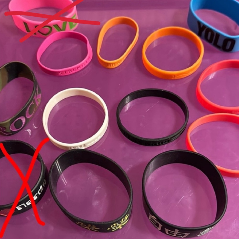 Bundle of Rubber Bracelets